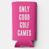 "Alleen goede golfspellen." Grappig citaat. magent Seltzer Blikjeskoeler (Achterkant)