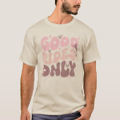 Alleen goede ritten | Groovy Retro Pink Horse T-shirt (Voorkant)