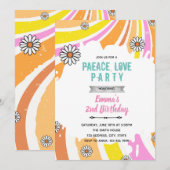 Alleen goede sfeer 60s thema uitnodiging (Voorkant / Achterkant)