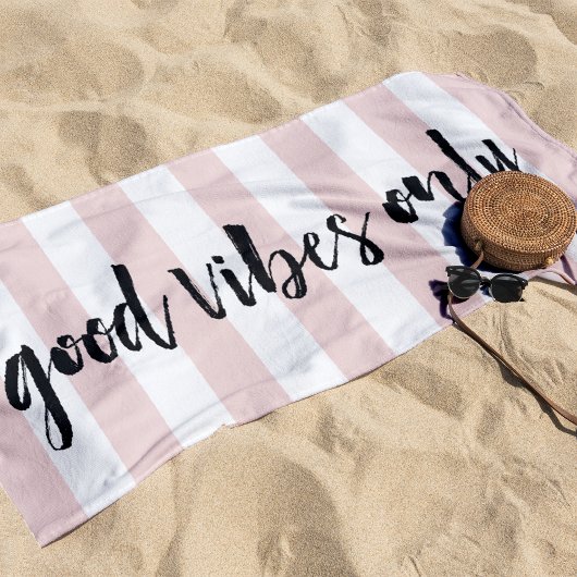 Alleen goede steekproeven | Blush Stripe Strandlaken