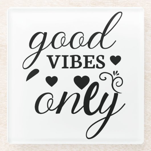 Alleen goede steekproeven glazen onderzetter (Voorkant)