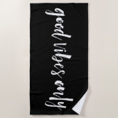 Alleen goede steekproeven | Zwart-wit Strandlaken (Voorkant)