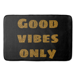 Alleen goede steekproeven | Zwarte en Golden Glitt Badmat