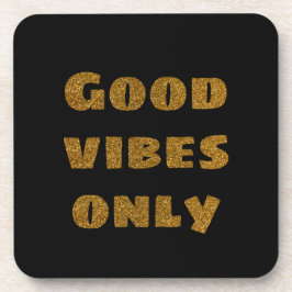 Alleen goede steekproeven | Zwarte en Golden Glitt Bier Onderzetter