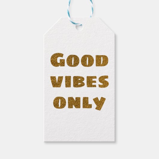 Alleen goede steekproeven | Zwarte en Golden Glitt Cadeaulabel (Voorkant)