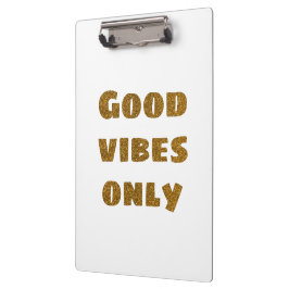 Alleen goede steekproeven | Zwarte en Golden Glitt Klembord