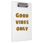 Alleen goede steekproeven | Zwarte en Golden Glitt Klembord (Rechts)