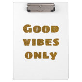 Alleen goede steekproeven | Zwarte en Golden Glitt Klembord (Voorkant)