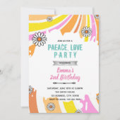 Alleen goede vibe 60s thema uitnodiging (Voorkant)