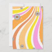 Alleen goede vibe 60s thema uitnodiging (Achterkant)