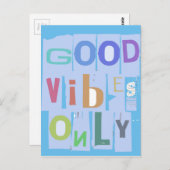 Alleen goede vibes 2_3.jpg briefkaart (Voorkant / Achterkant)