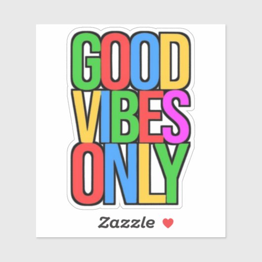 Alleen goede vibes-45365 sticker (Vel)