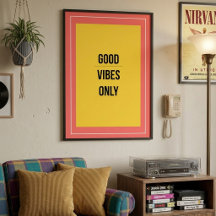 Alleen Goede Vibes — 90s Retro Maximalistische Pos