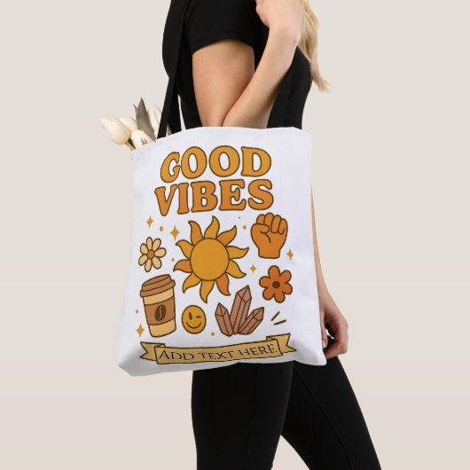 Alleen Goede Vibes – Bewerkbare Kunst Tote Bag (Dichtbij)
