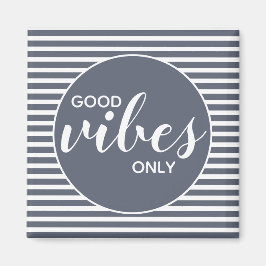 Alleen Goede Vibes Blauwe & Witte Typografie Citaa Magneet