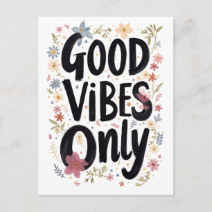Alleen goede vibes briefkaart