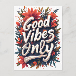 Alleen goede vibes briefkaart