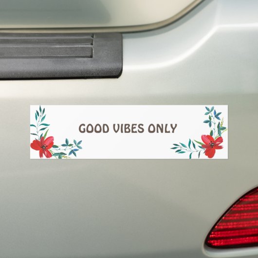 ALLEEN GOEDE VIBES BUMPERSTICKER (Op auto)