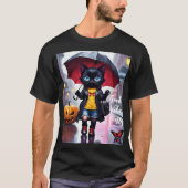 Alleen goede vibes: Cat in the Rain Graphic T-Shir T-shirt (Voorkant)
