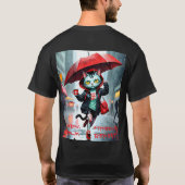 Alleen goede vibes: Cat in the Rain Graphic T-Shir T-shirt (Achterkant)