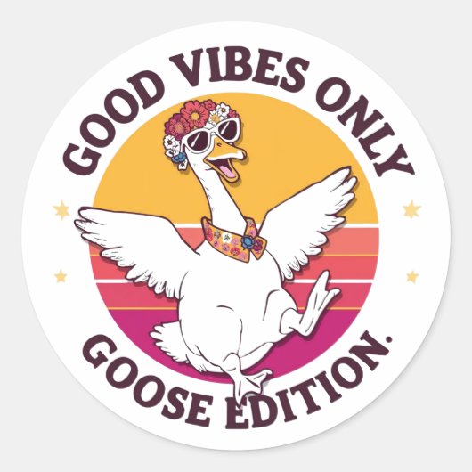 Alleen Goede Vibes Gans Editie Sticker (Voorkant)