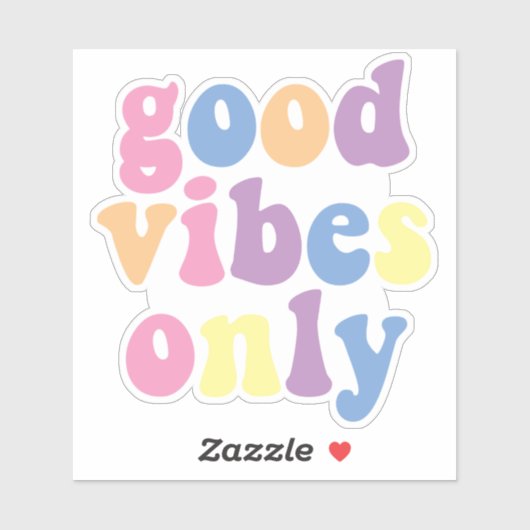 Alleen goede vibes | Groovy Retro Vinyl Sticker (Vel)