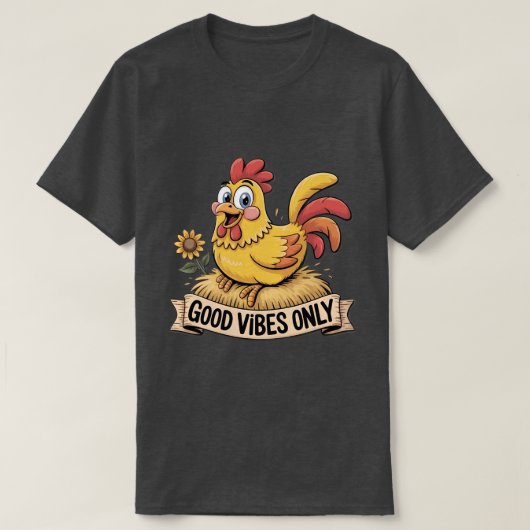 Alleen goede vibes (Happy Checking) T-shirt (Design voorkant)