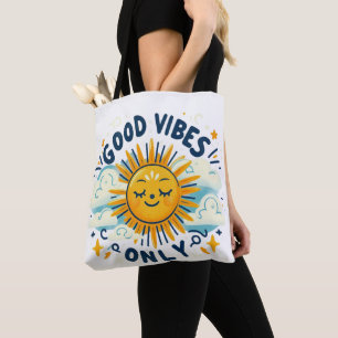 Alleen Goede Vibes – Happy Sun Tote Bag