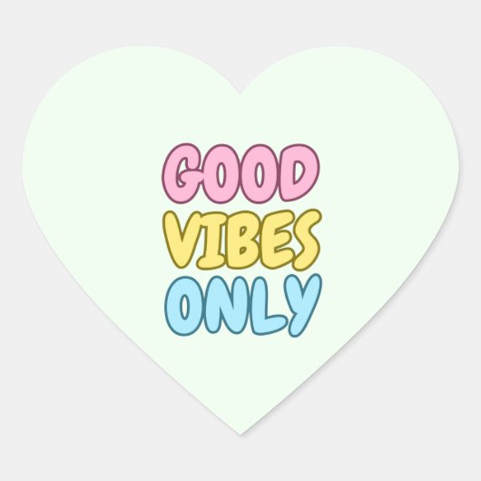 Alleen Goede Vibes Hart Sticker (Voorkant)