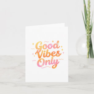 Alleen Goede Vibes Helder Kleurrijke Citaat Cadeau