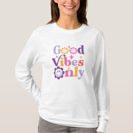 Alleen goede vibes hippie t-shirt