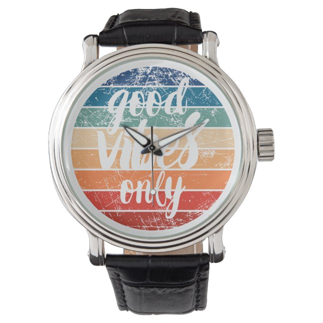 Alleen Goede Vibes Horloge (Voorkant)