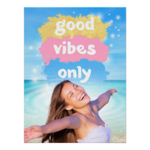 Alleen Goede Vibes Inspirerende Strandposter Perfect Poster