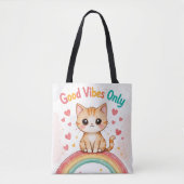 Alleen goede vibes - Kawaii Canvas tas (Voorkant)