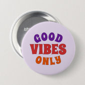Alleen Goede Vibes Knop Retro Pride Speld Ronde Button 7,6 Cm (Voorkant /achterkant)