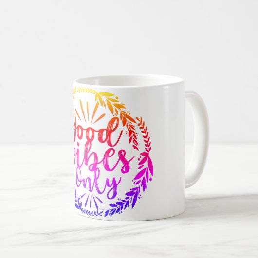 ALLEEN GOEDE VIBES KOFFIE-MOK KOFFIEMOK (Voorkant rechts)