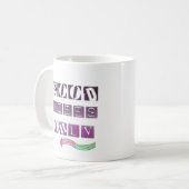 Alleen goede vibes koffiemok (Voorkant links)
