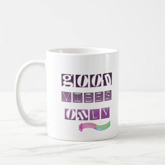 Alleen goede vibes koffiemok (Links)