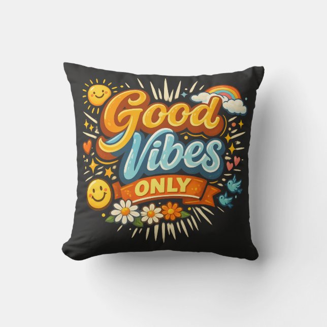 Alleen Goede Vibes Kussen (Voorkant)