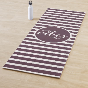 Alleen Goede Vibes Paarse Typografie Citaat Fitnes Yogamat