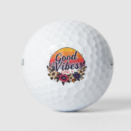 Alleen goede vibes | Positieve Energie Custom Golf Golfballen