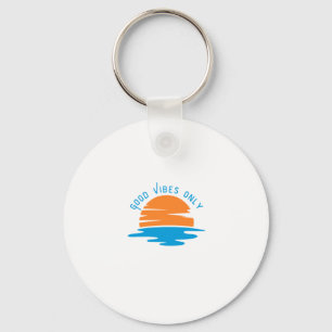 Alleen goede vibes - Positieve energie Quote Art D Sleutelhanger