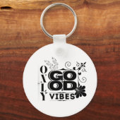 Alleen goede vibes - positieve Motivatie typografi Sleutelhanger (Voorkant)