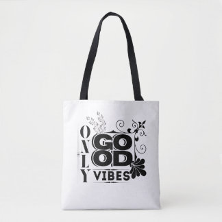 Alleen goede vibes - positieve Motivatie typografi Tote Bag