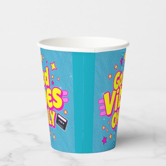 Alleen goede vibes - positieve partij papieren bek papieren bekers (Rechts)