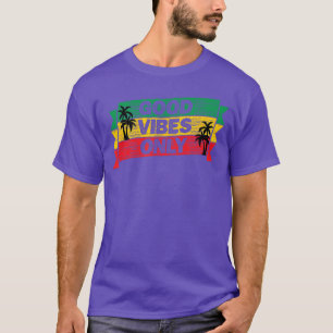 Alleen Goede Vibes Rasta Vlag Reggae Muziek Rastaf T-shirt