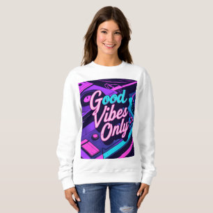 Alleen goede vibes - Retro 80s Neon ontwerp Trui