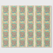 Alleen goede vibes retro groovy stijl cadeaupapier (Vlak)