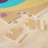 Alleen goede vibes retro groovy stijl legpuzzel (Zijkant)