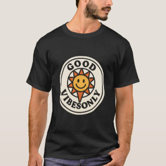 Alleen Goede Vibes — Retro Smiley Zon T-shirt